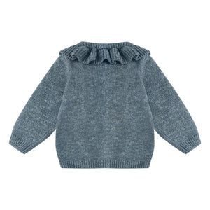 Quincy Mae - Organic Knit Cardigan | Gray Blue