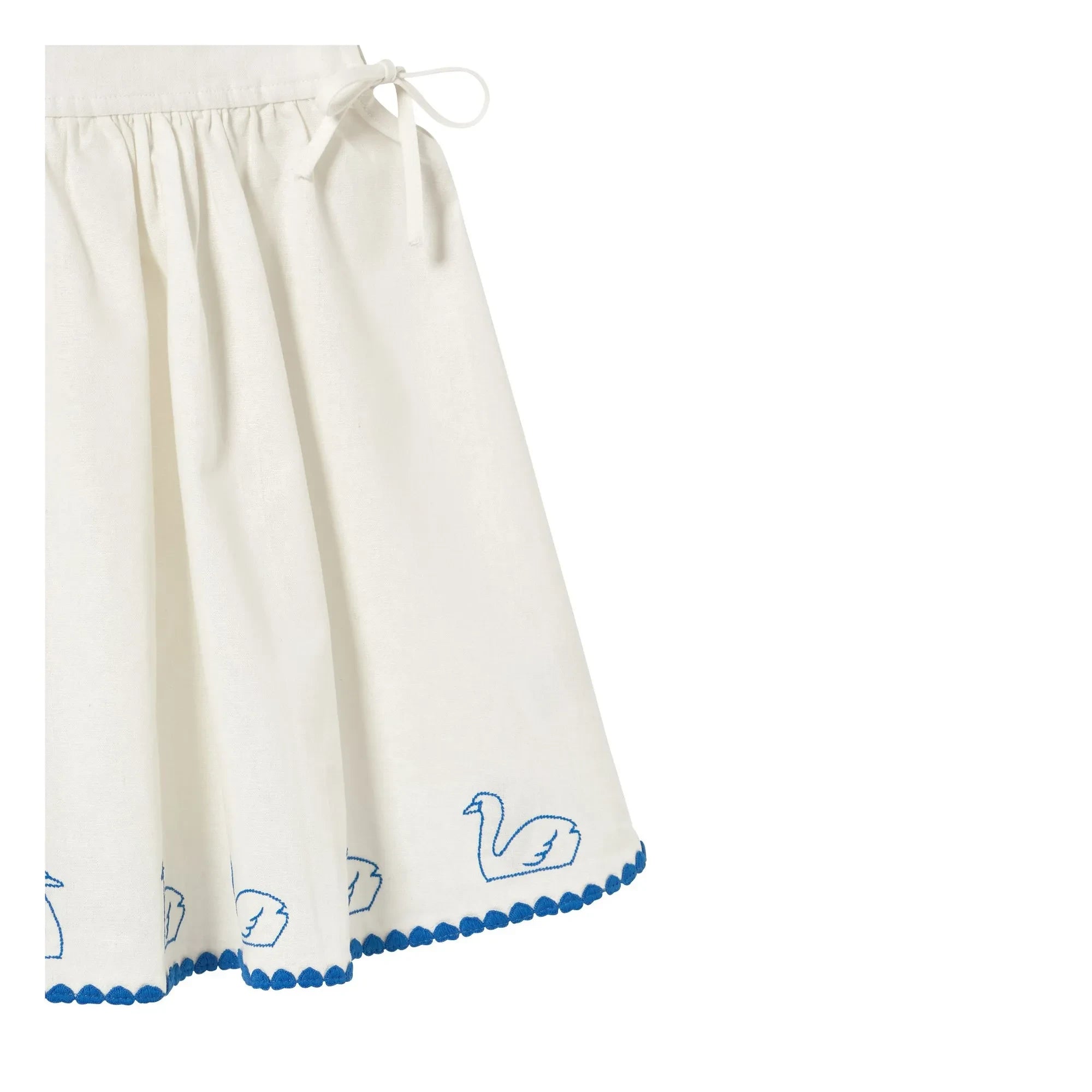 Tinycottons - Swans Keten Elbise | Beyaz