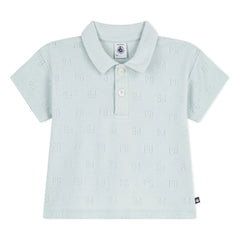 Petit Bateau - Polo Ajouré PB | Salbeigrün
