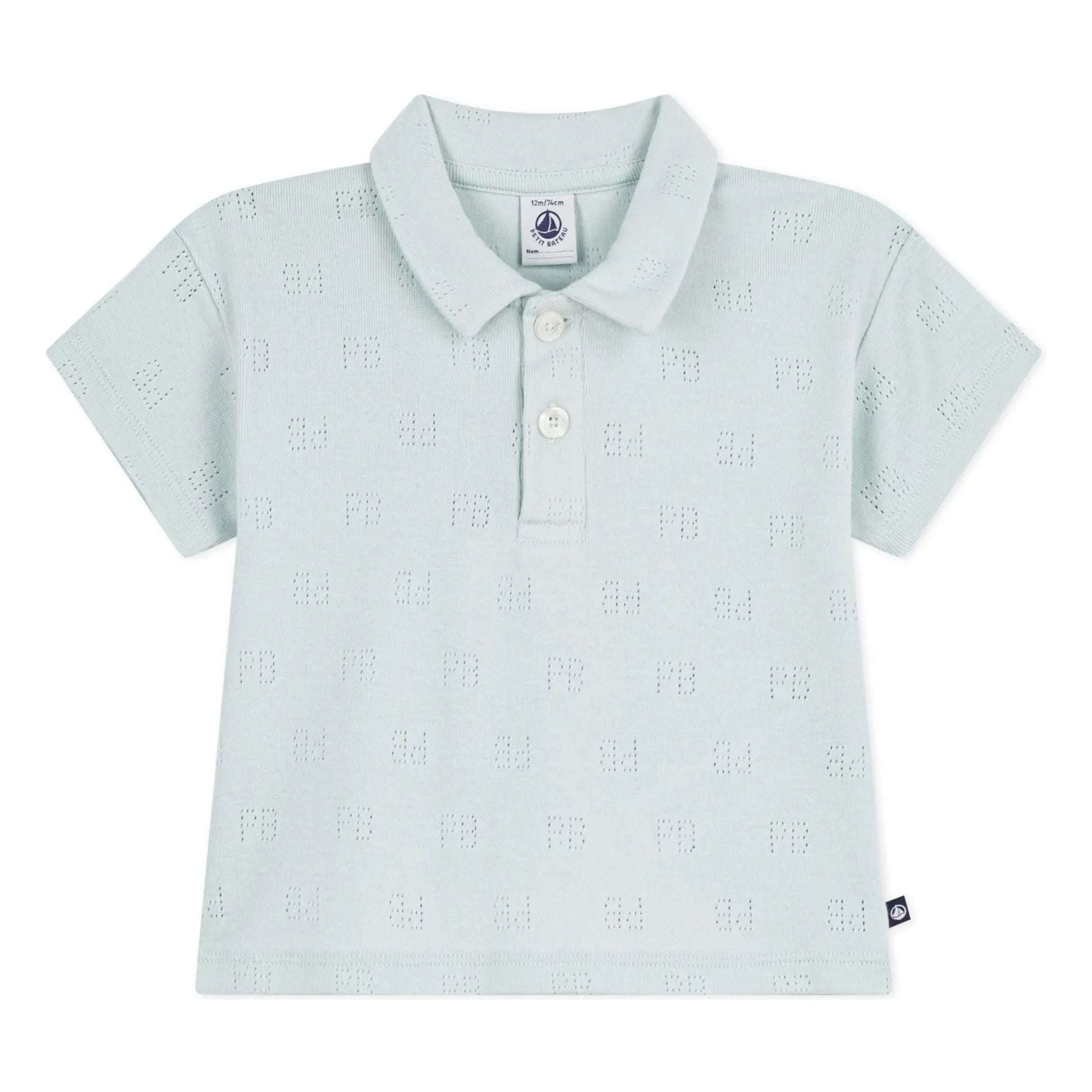 Petit Bateau - Polo Ajouré PB | Salbeigrün