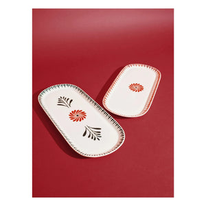 Serax - Baazar oval servis tabağı, Waww La Table - 2'li Set | Kırmızı