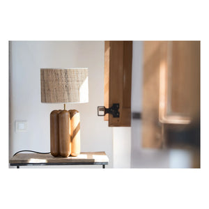 Cosin - Tischlampe Charlotte mit Bastschirm | Natur