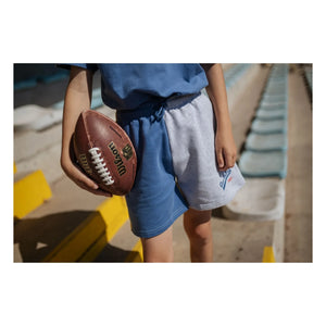 Cos I Said So - Color Block Logo Organic Cotton Shorts | Gray Melange