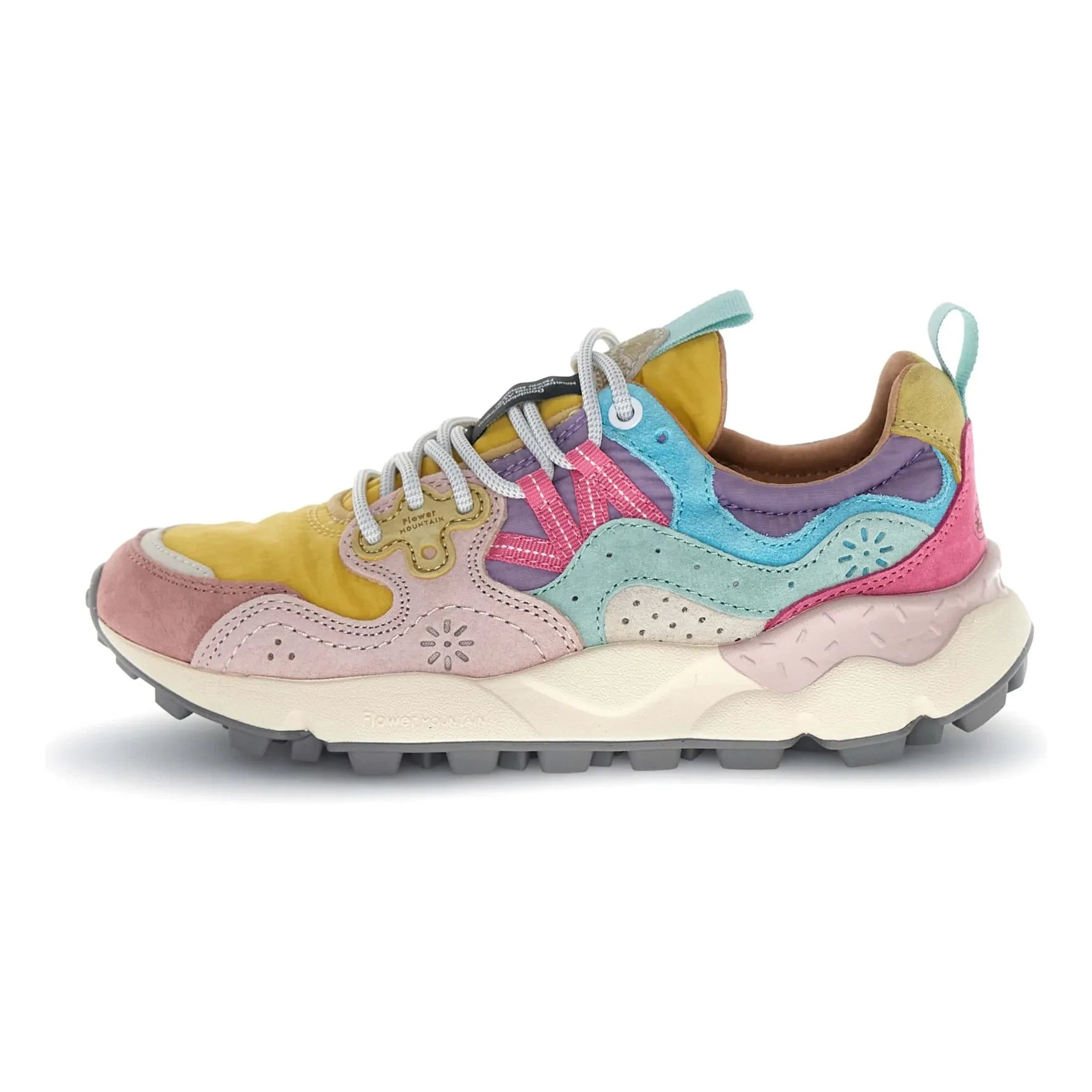 Flower Mountain - Yamano 3 Süet ve Naylon Sneakers | Hardal