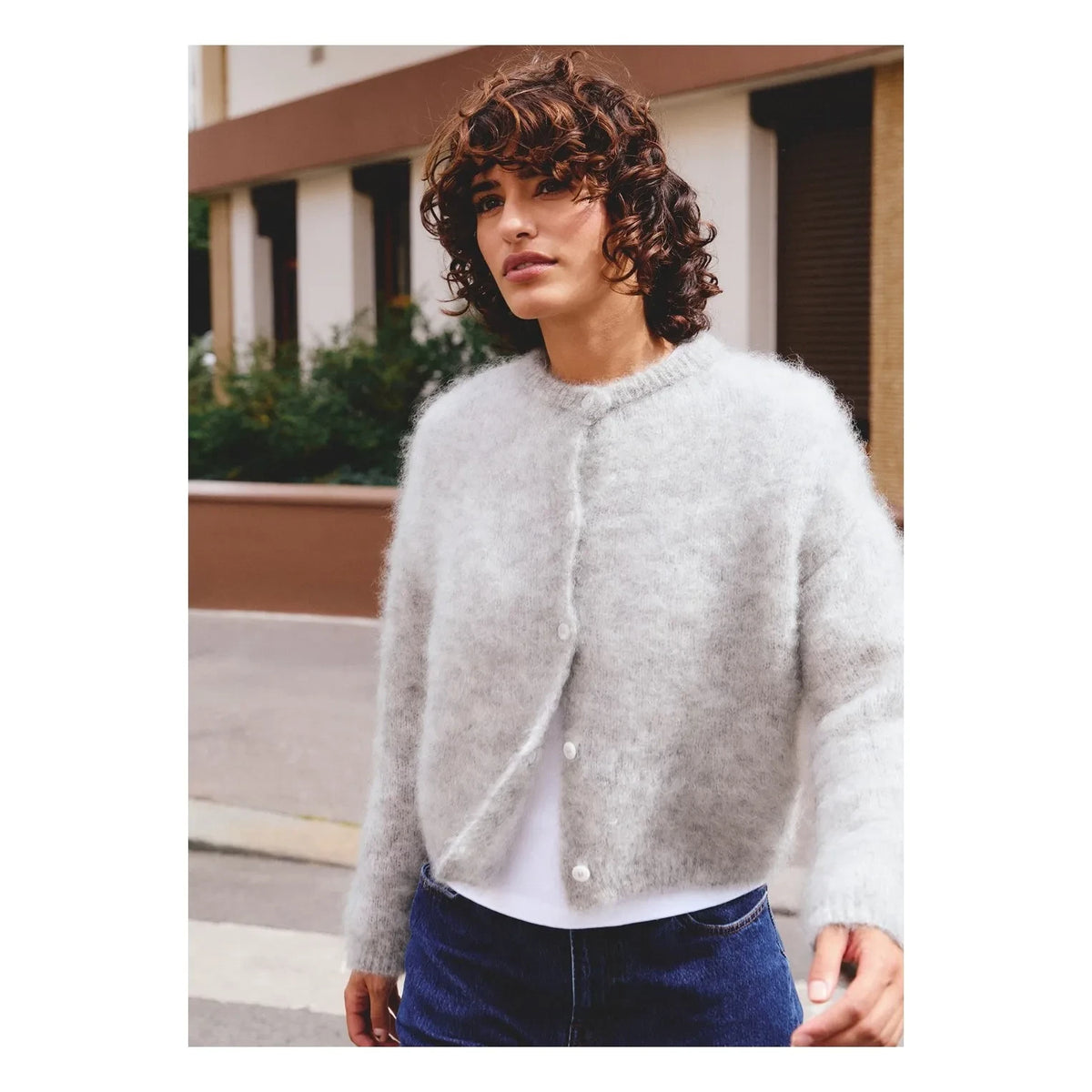 Surprise Paris - Olivia Mohair Cardigan | Grey