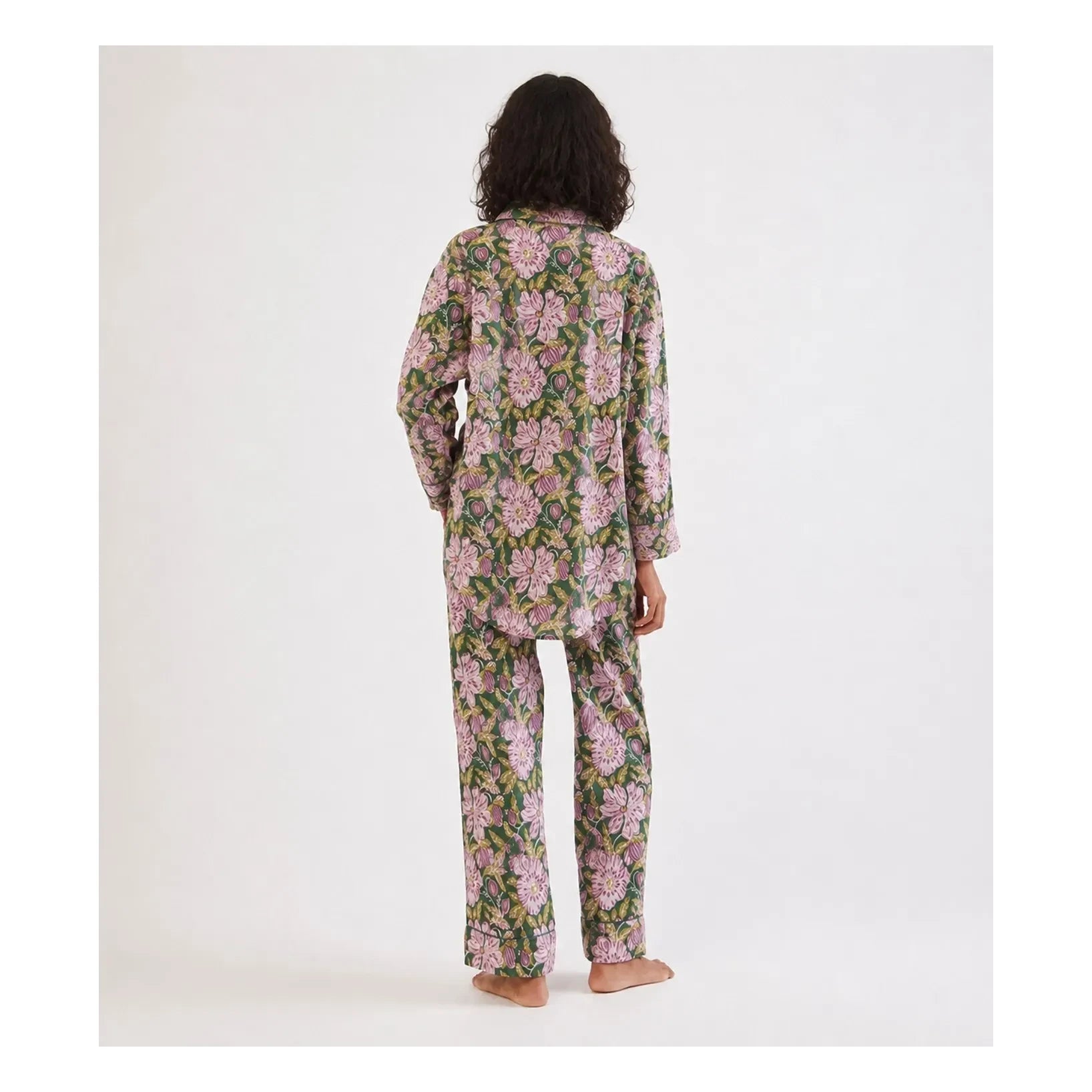 Folkloore - Çiçekli Pijama - Kadın Koleksiyonu | Yeşil