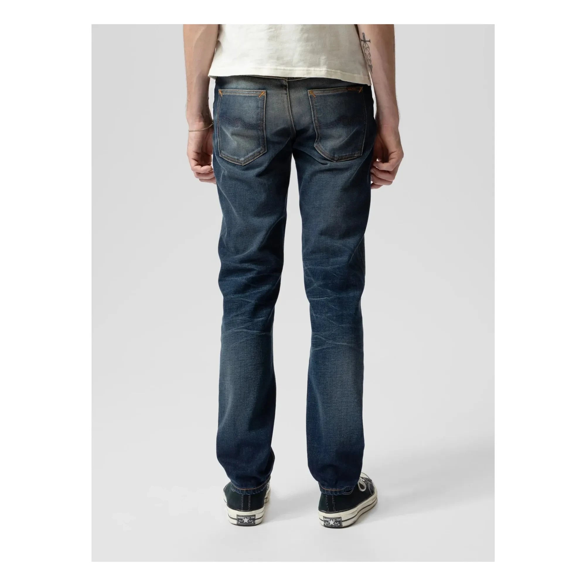 Nudie Jeans - Solid Ollie Lost Light Pamuklu Jean | Soluk mavimsi gri