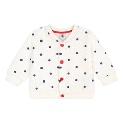 Petit Bateau - Molton Noktalı Ceket | Ecru