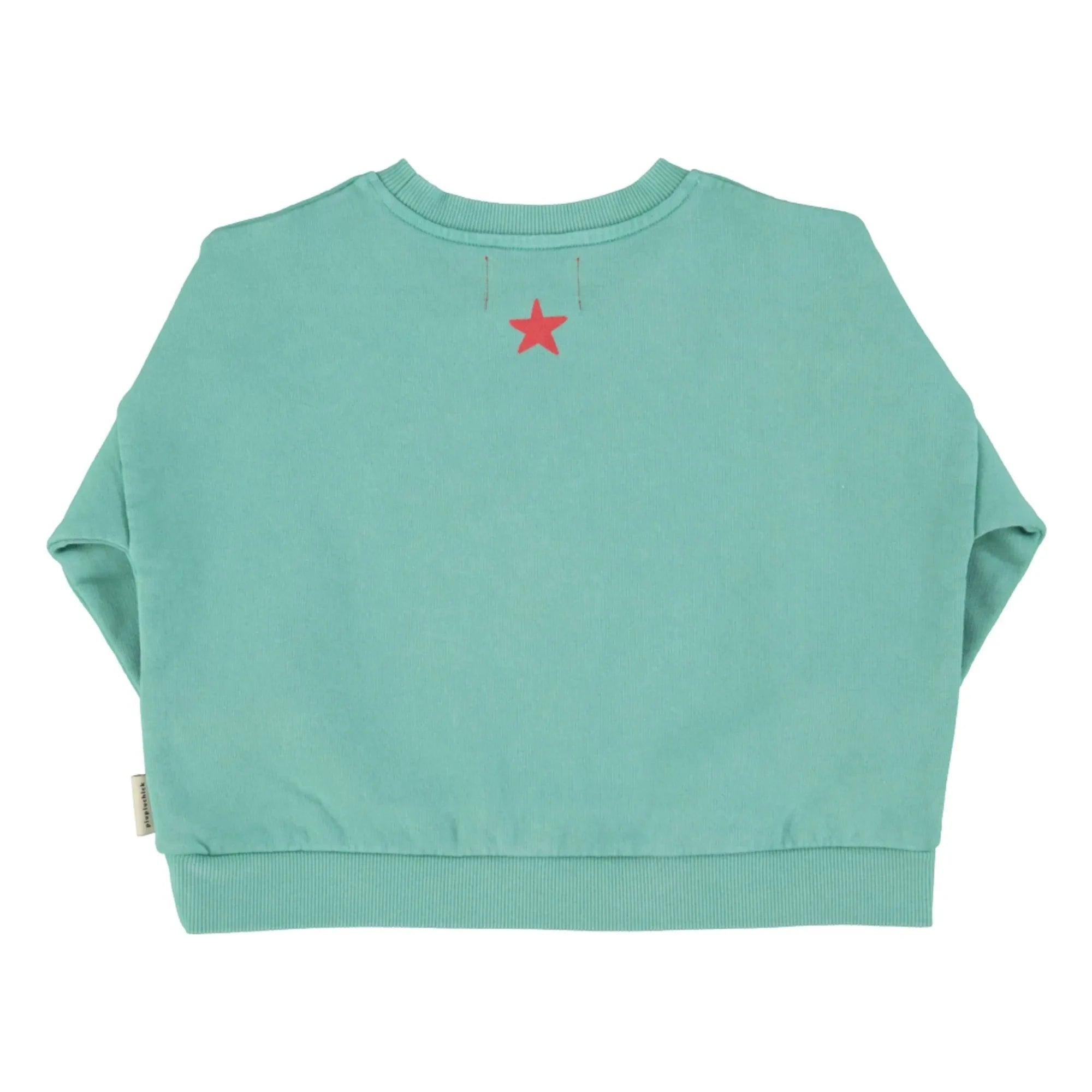 Piupiuchick - Peace Bio-Baumwoll-Sweatshirt | Türkis