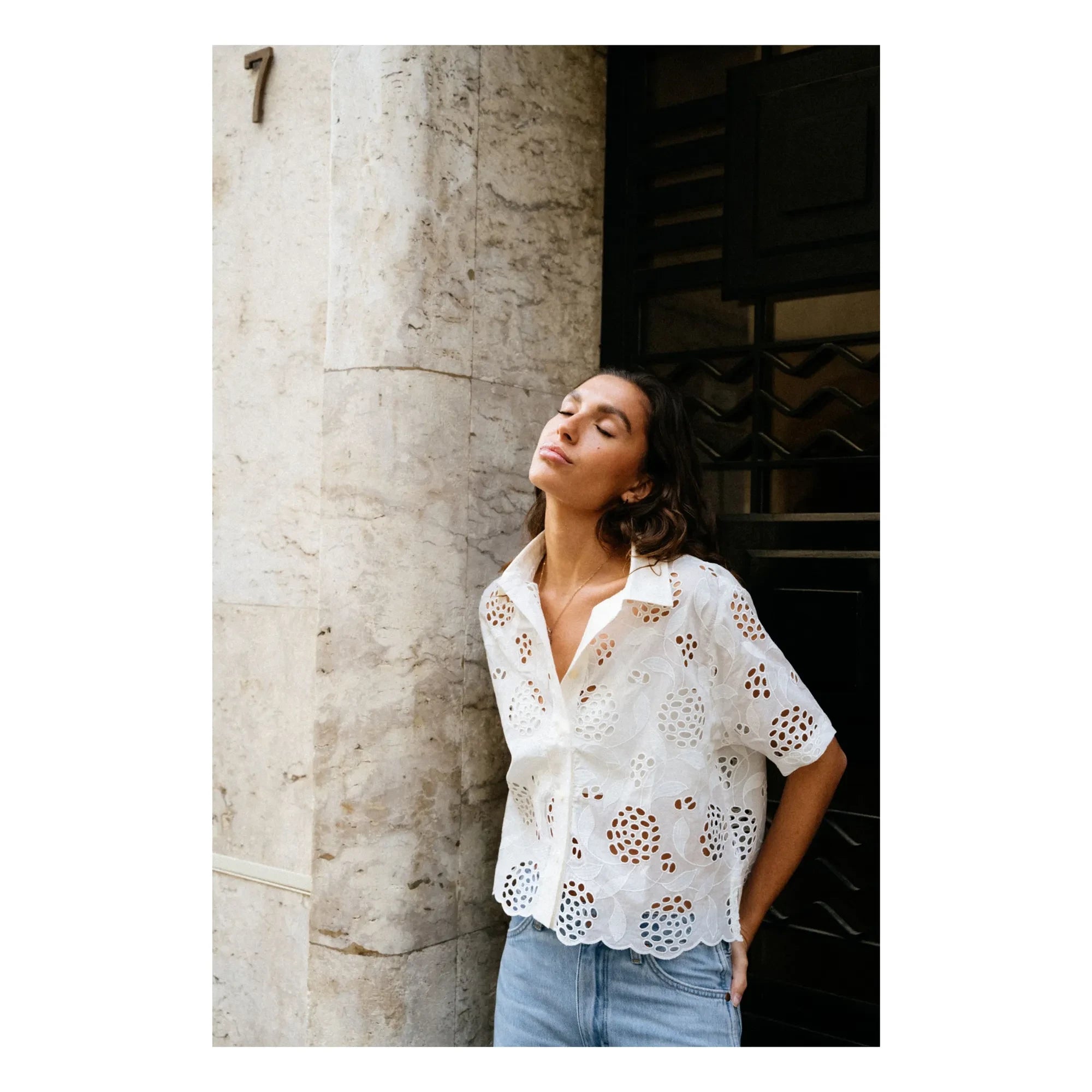 Sacrécoeur - Flavia Flower Hemd | Weiß