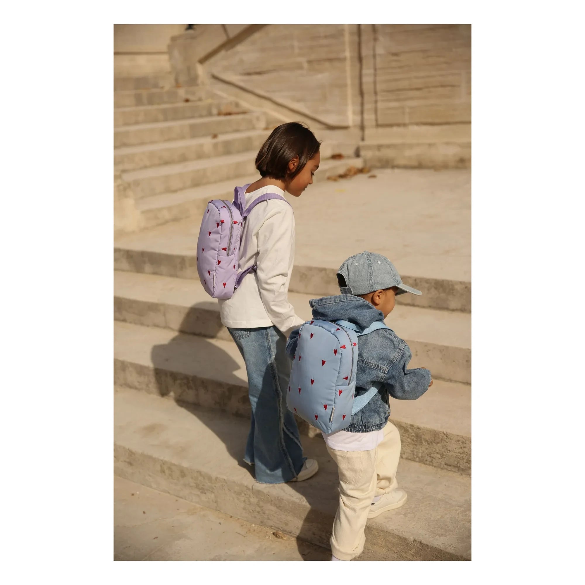 Studio Noos - Puffy Hearts Backpack | Light Blue