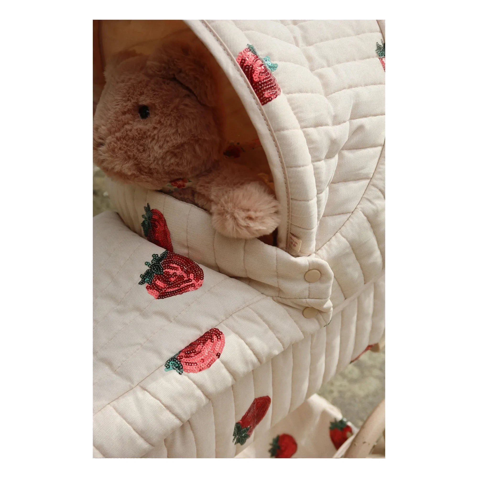 Konges Sløjd - Minnie Strawberry Bebek Arabası | Bej