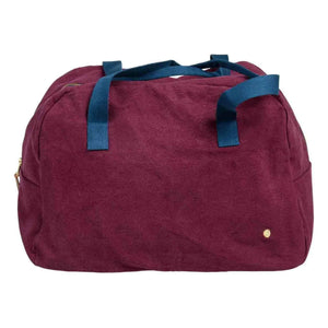 Das Sahnehäubchen - Iona Wochenendtasche aus Bio-Baumwolle | Bordeaux