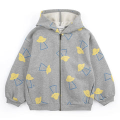 Bobo Choses - Organic Cotton Saucer Hooded Sweatshirt | Heather Grey