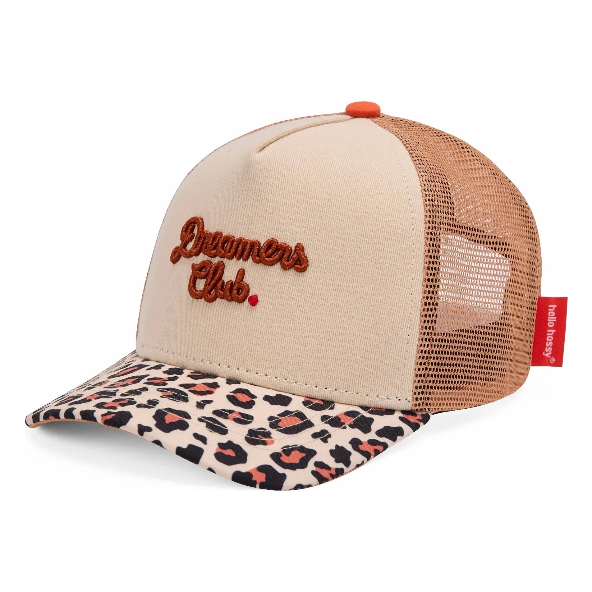 Hello Hossy - Trucker Leopar Kavisli Vizör Şapka | Bej
