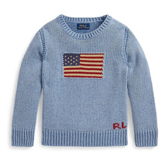 Ralph Lauren - American flag sweater | Light Blue