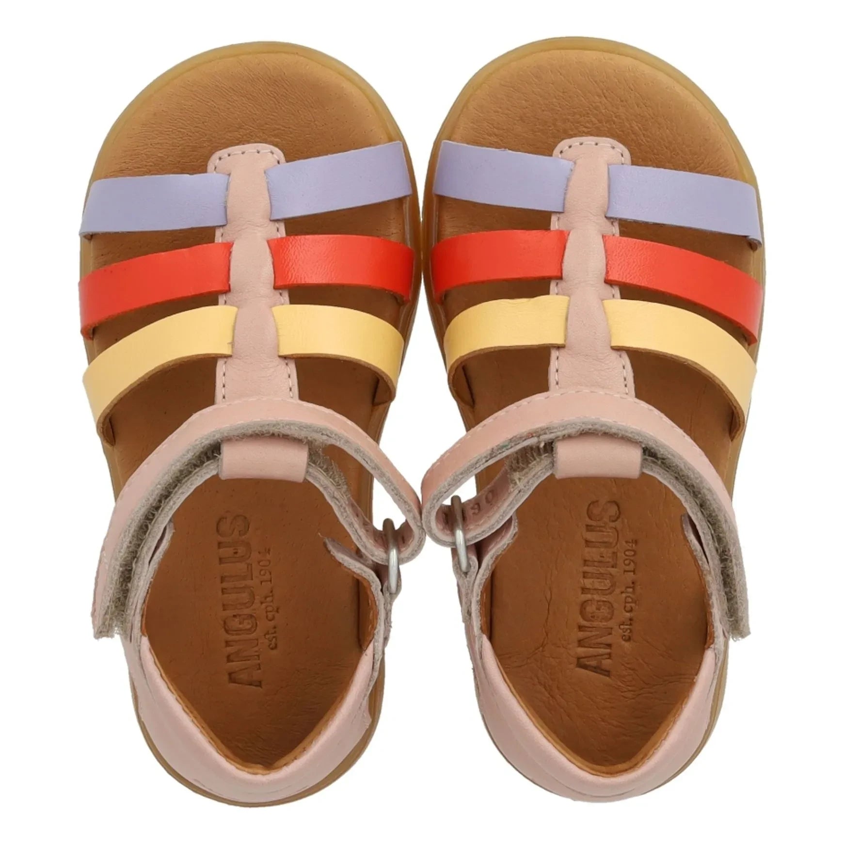 Angulus – Farbblock-Sandalen | Hellrosa