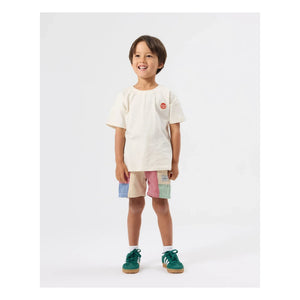 Goldie + Ace - Striped Patched Shorts | Red