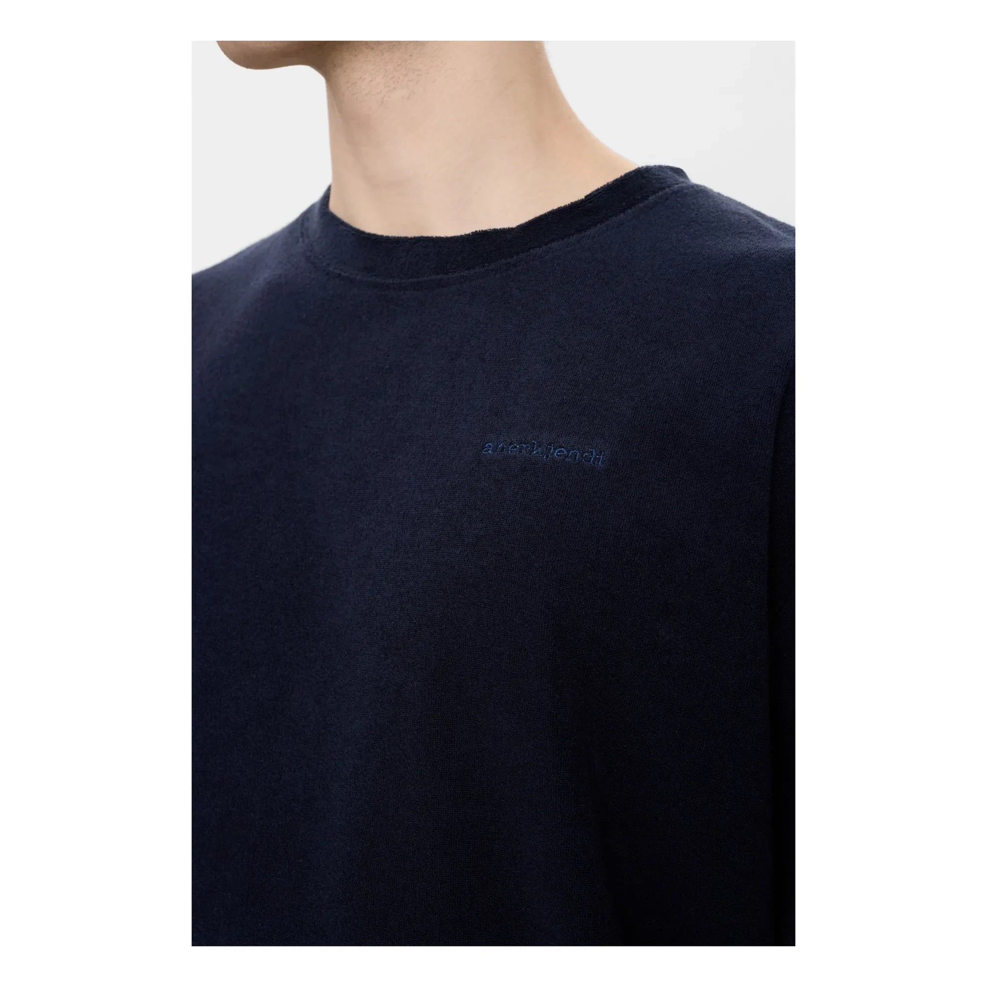 Anerkjendt - Akvillads Frottee-T-Shirt | Dunkelblau