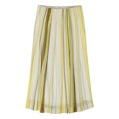Pomandère - Silk and cotton muslin skirt | Anis green