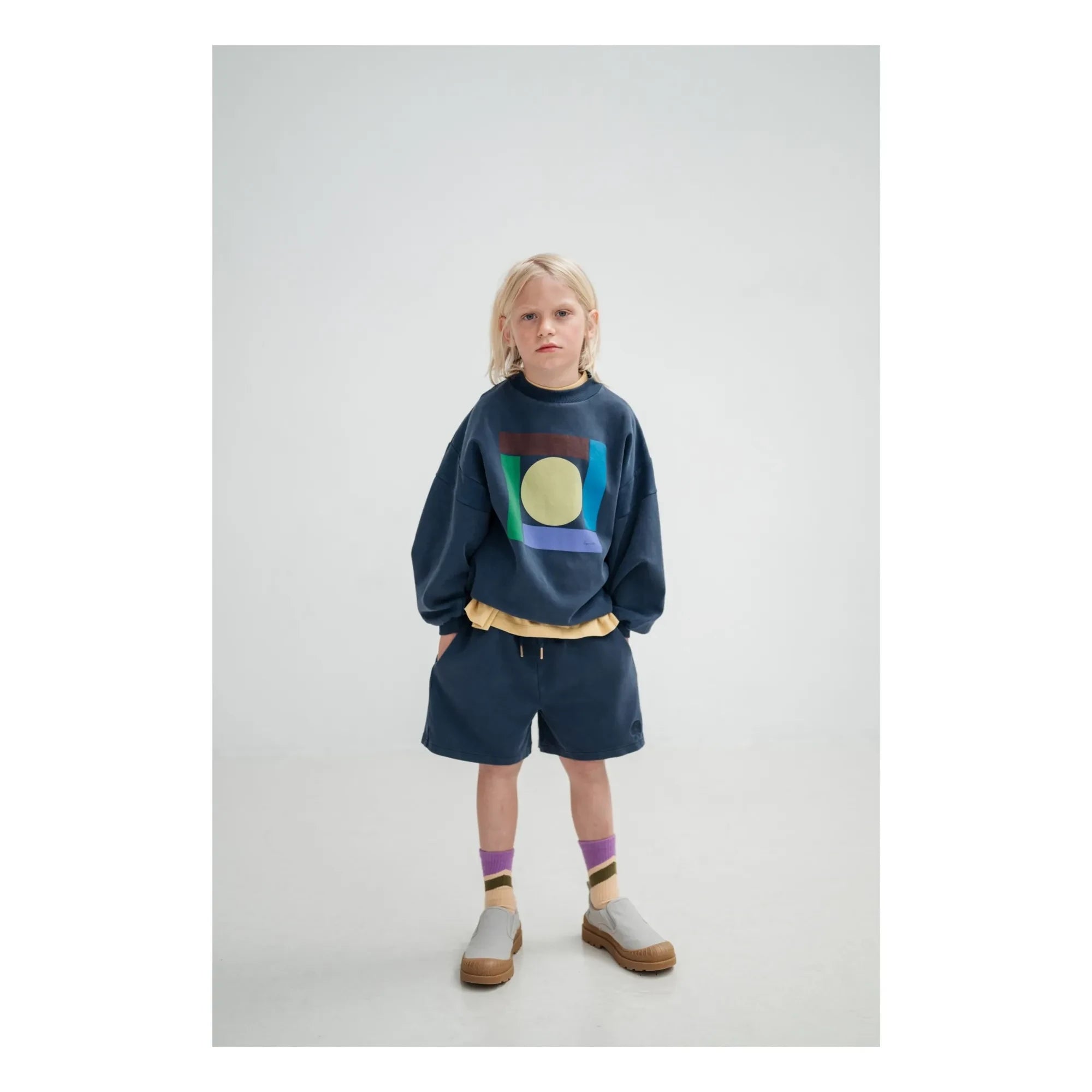 Repose AMS - Organic Cotton Drawstring Jogger Shorts | Night Blue