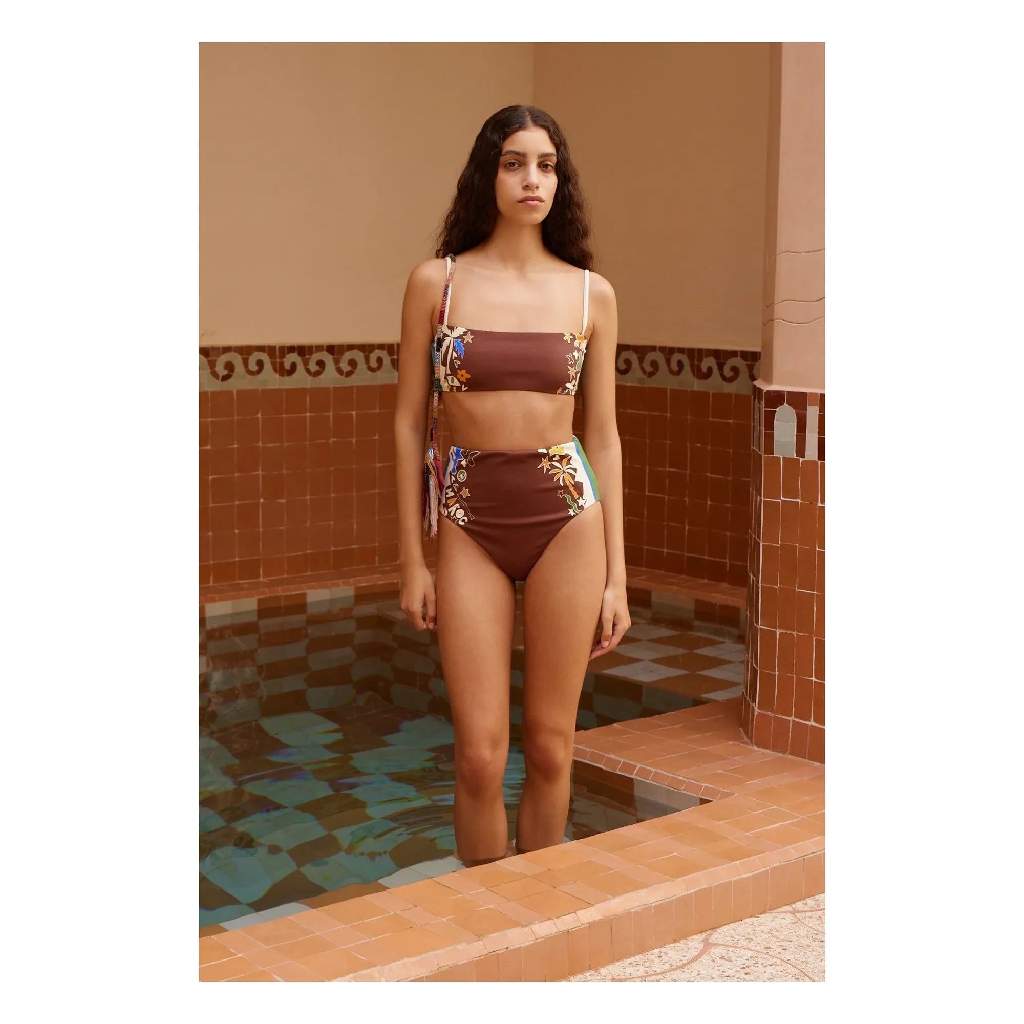 Alémais – High Waist Jerseyhose Morocco Recycelte Faser | Braun