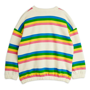 Mini Rodini - Organic Cotton Striped Sweatshirt | Ecru