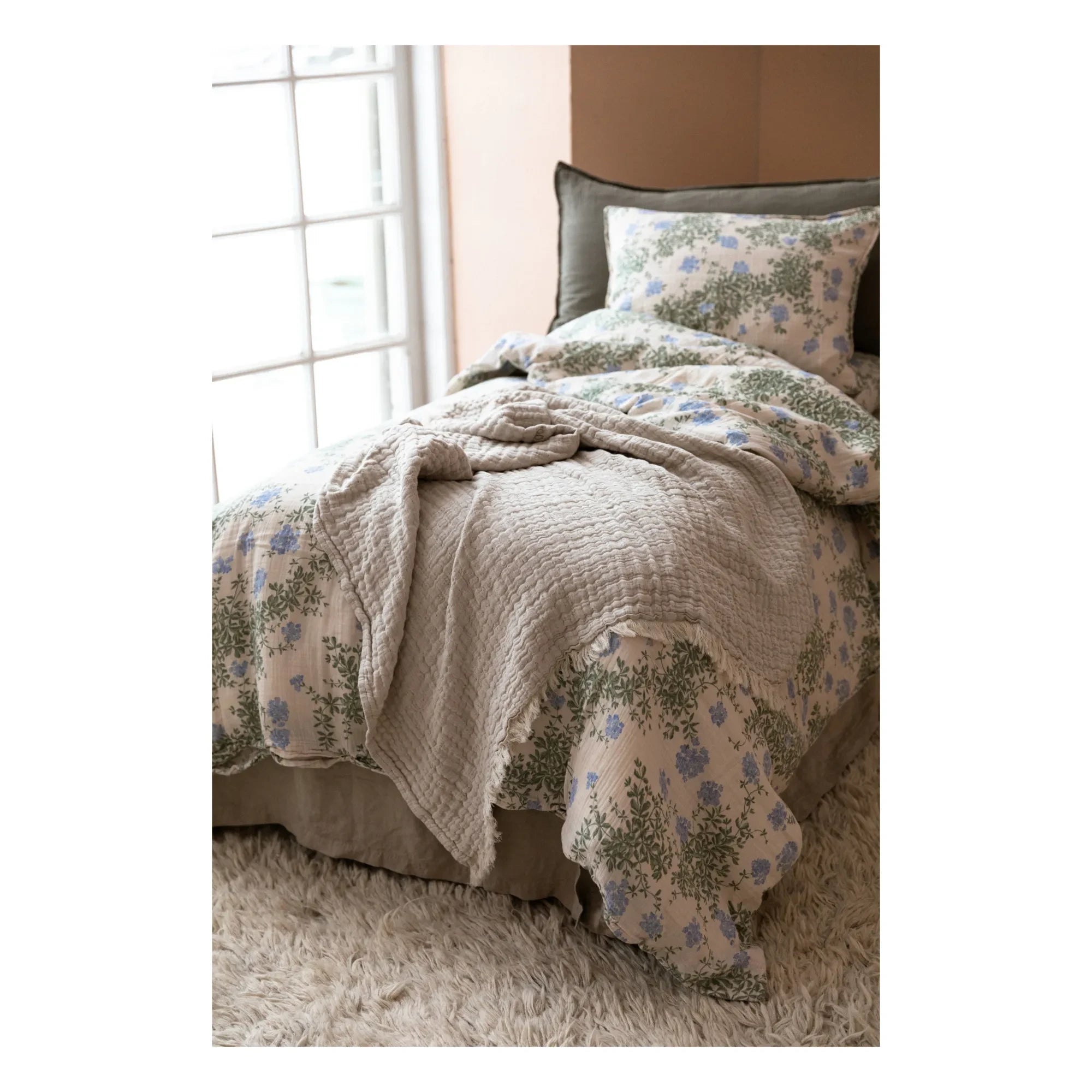 garbo&friends - Plumbago Organic Cotton Duvet Cover Set | Blue