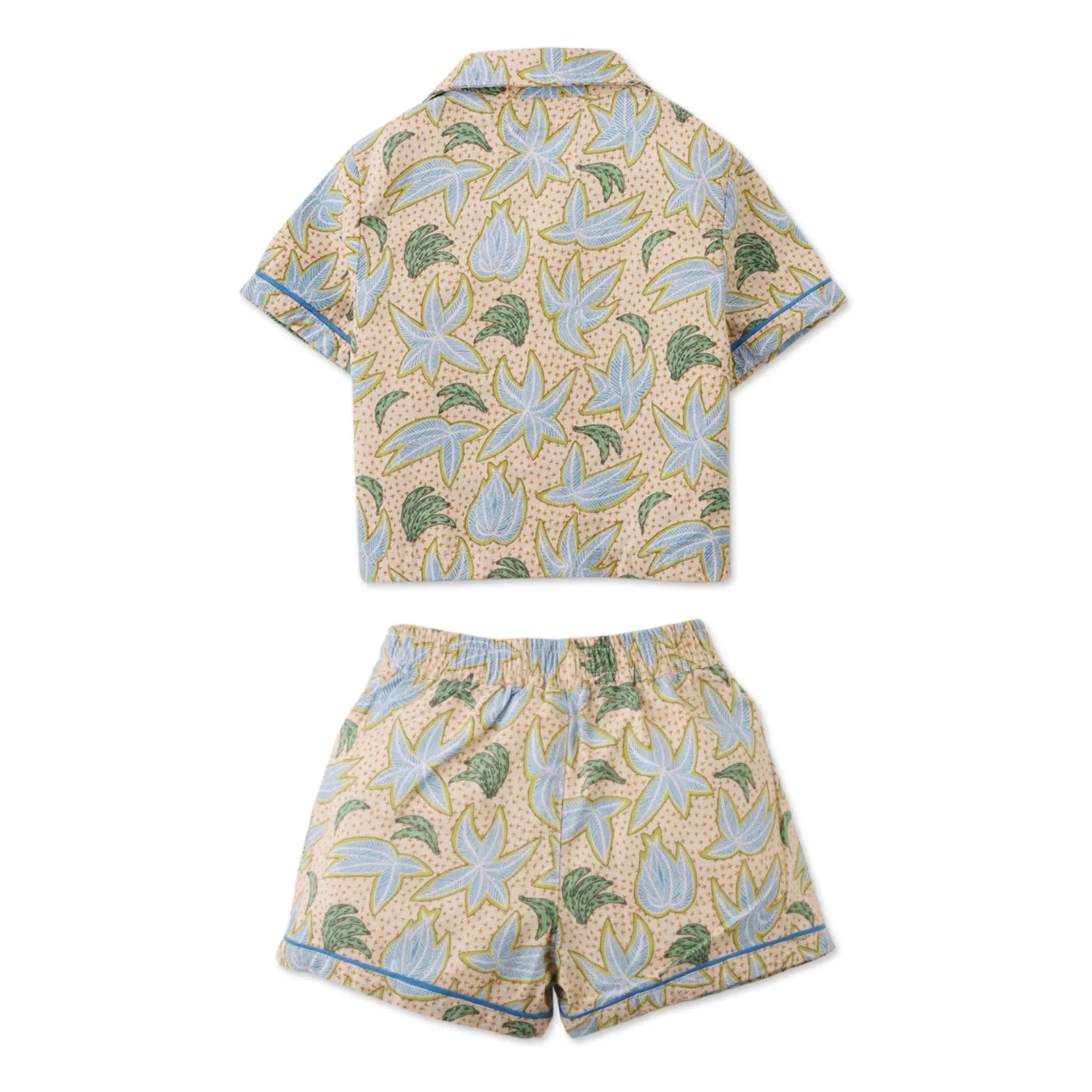 Gingersnaps - Linen Banana Shirt and Shorts Set | Beige