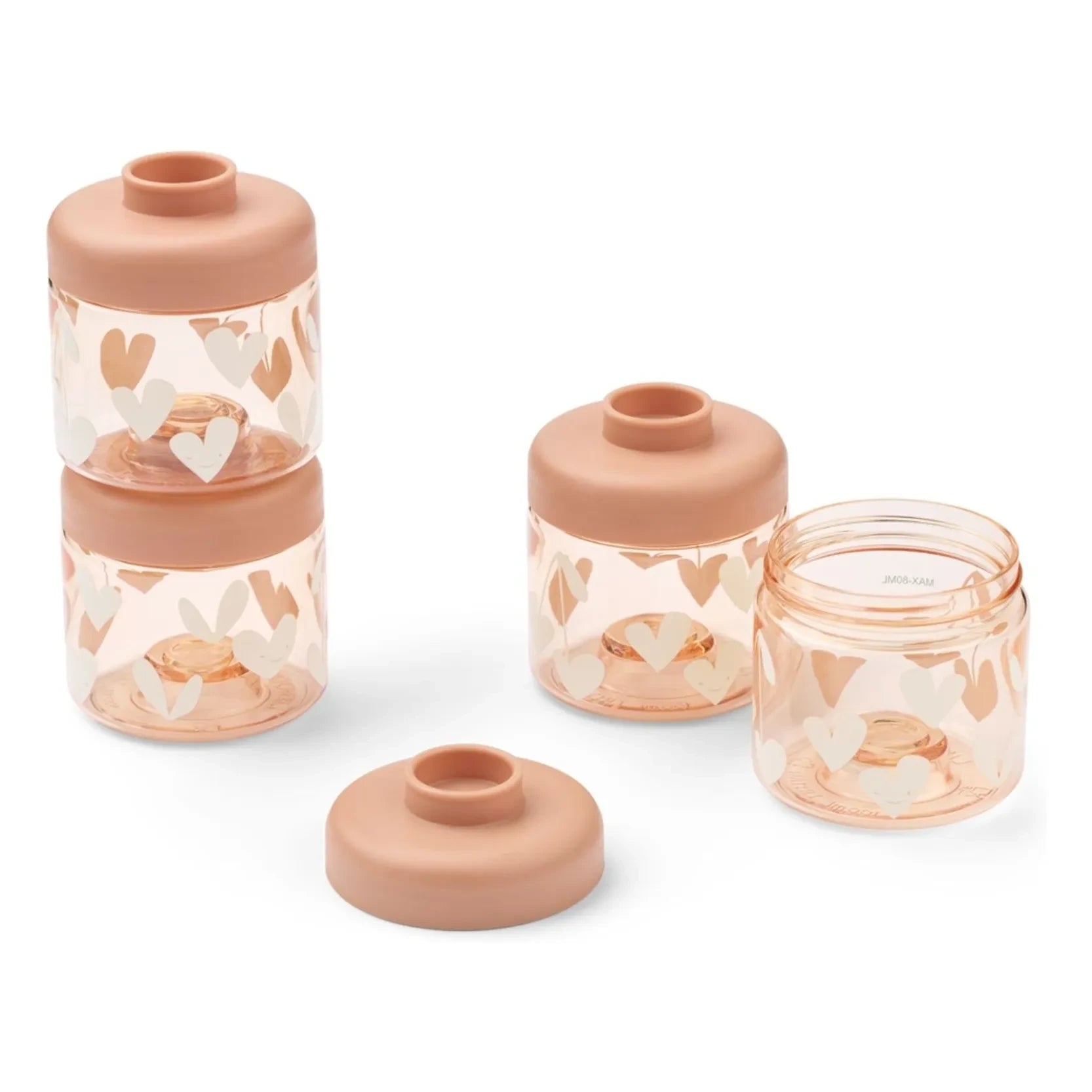 Liewood - Dominique Storage Jars - 4-piece Set | Sweethearts/Pale Tuscany