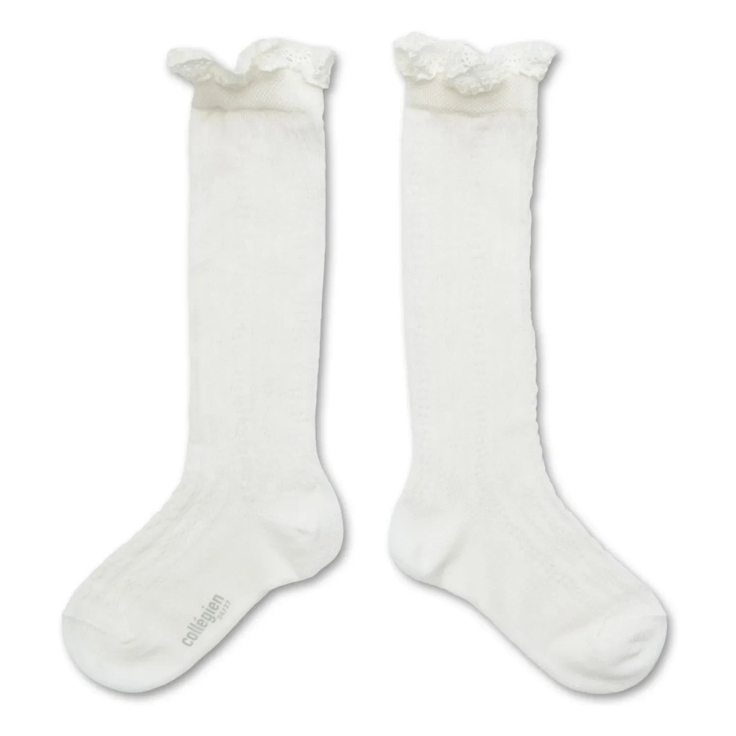 Collégien - Fırfırlı Dantel Çoraplar Marie-Anaïs | Beyaz