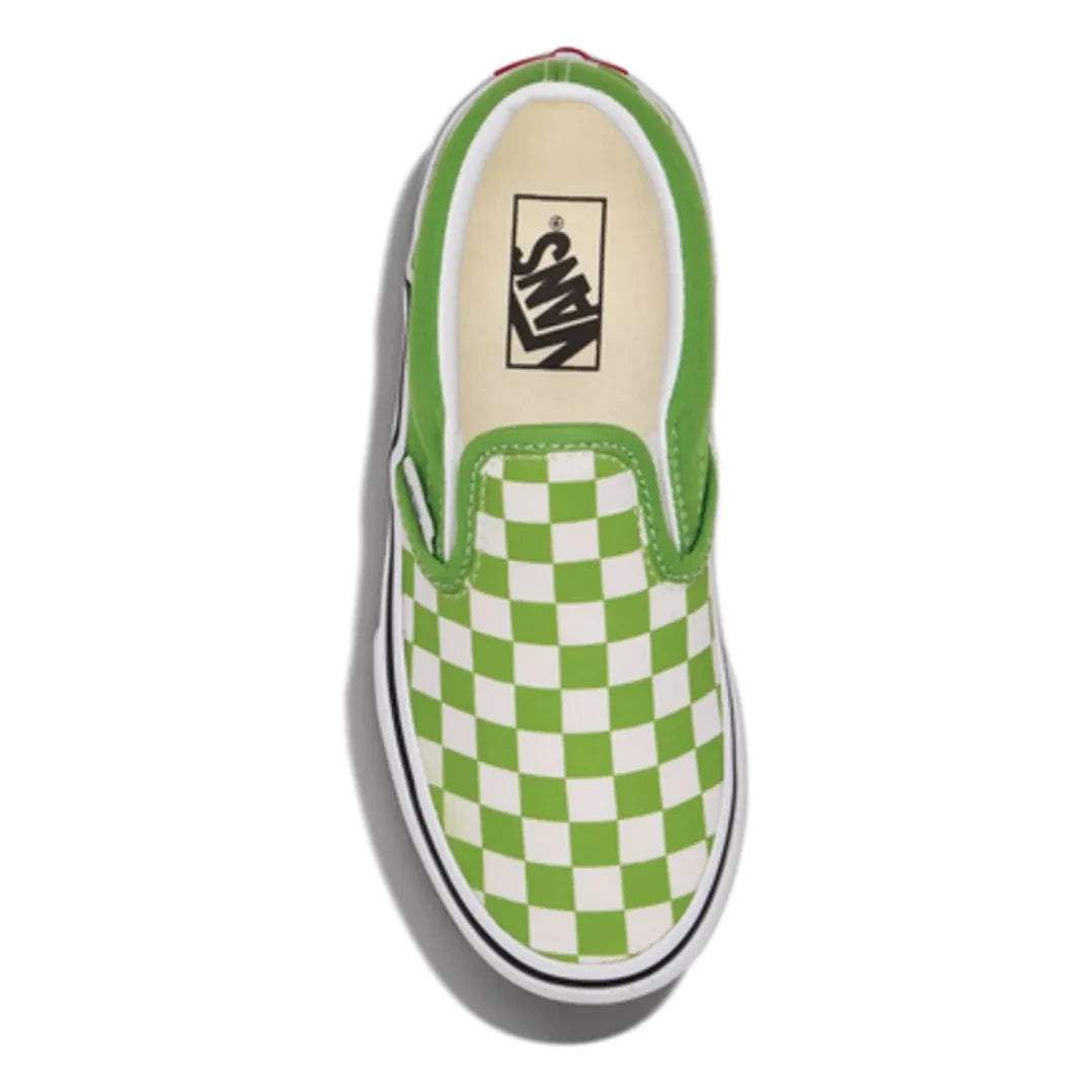 Vans – Slip-On Damier-Sneakers | Grün
