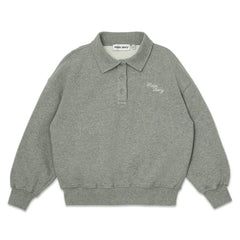 Main Story - Organik Pamuklu Polo Yaka Sweatshirt | Gri