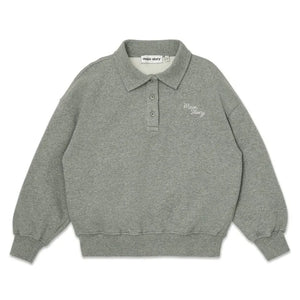 Main Story - Organik Pamuklu Polo Yaka Sweatshirt | Gri