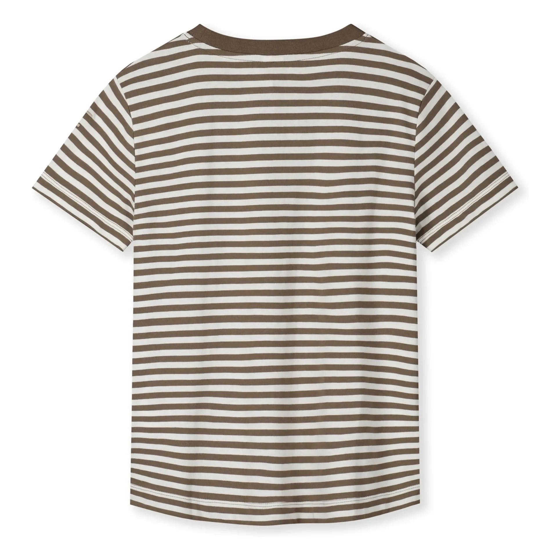 Gray Label - Oversized Striped Organic Cotton T-shirt | Khaki Brown
