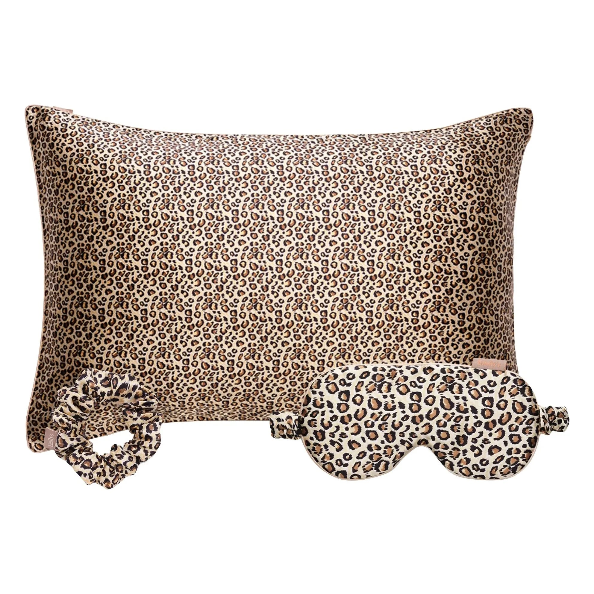 Emily's Pillow - Leopard Print Mulberry Silk Sleeping Set