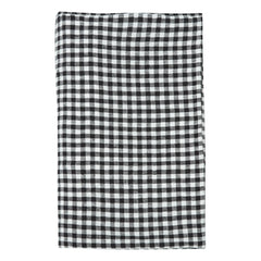 Gabrielle Paris - Gingham Washed Linen Tablecloth | Black
