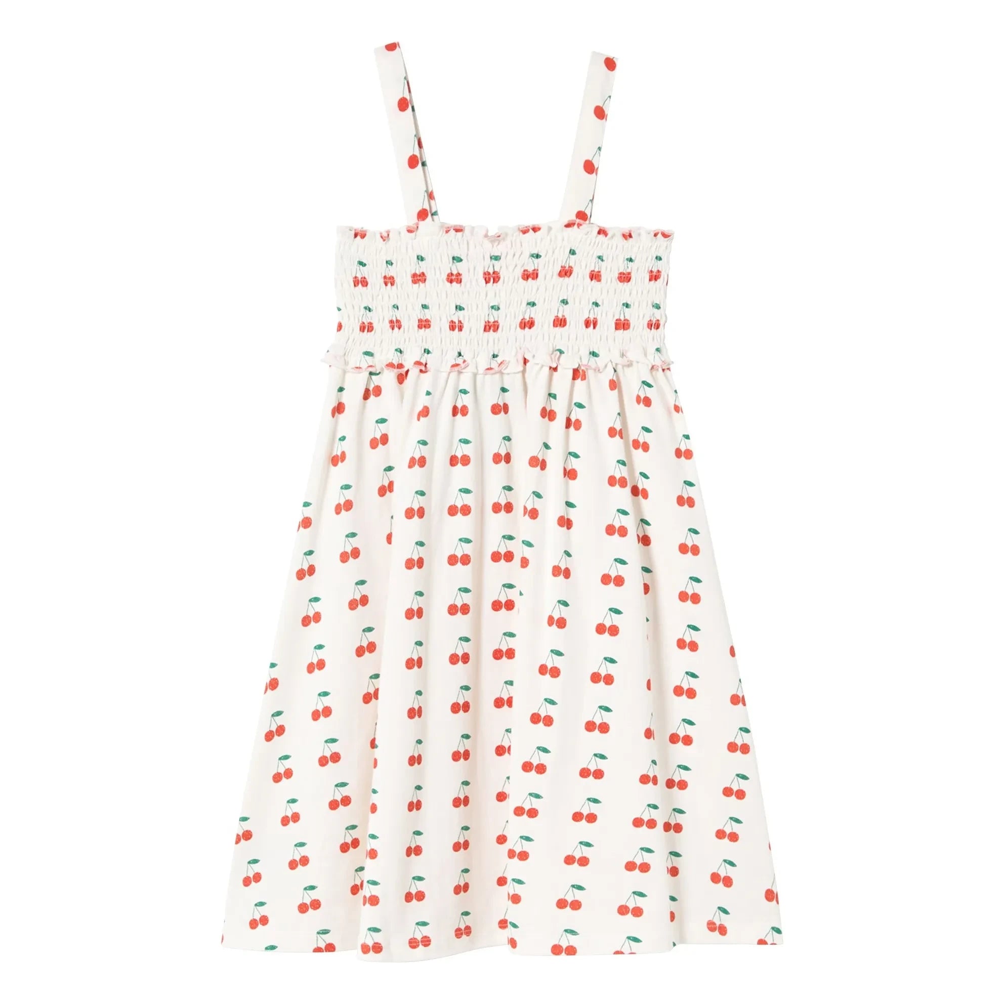 Tinycottons - Cerises Organik Pamuk Tank Elbise | Beyaz