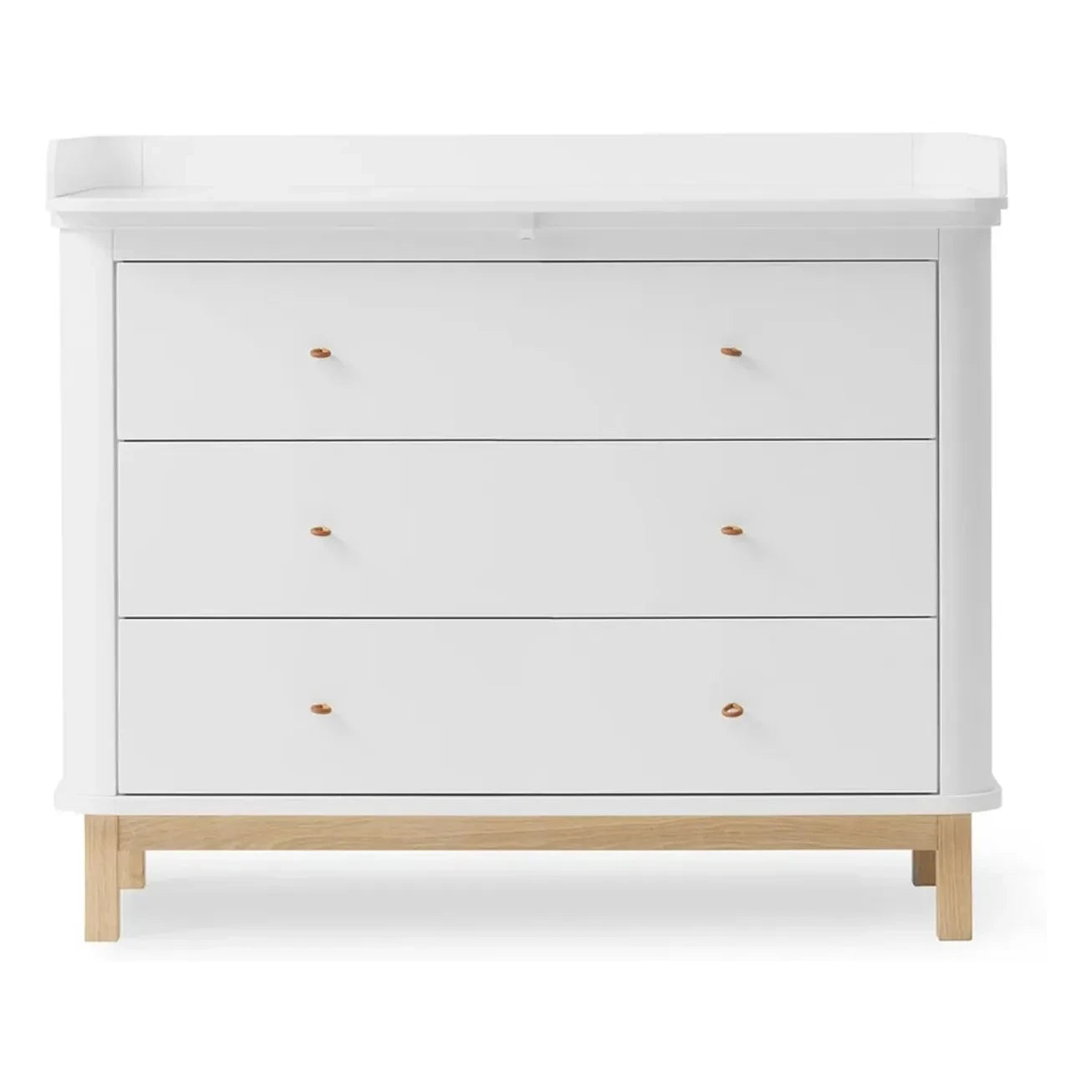 Oliver Furniture - Meşe | Ahşap 3 çekmeceli alt değiştirme dolabı