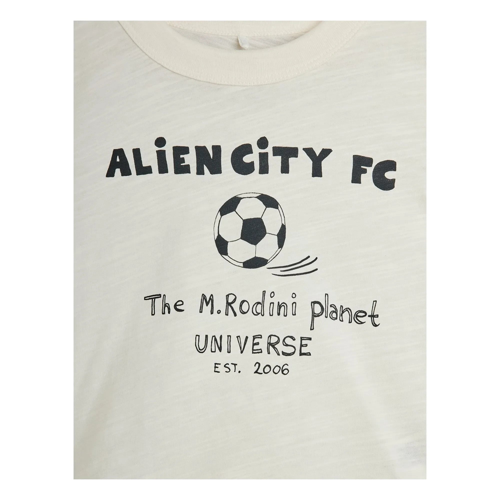 Mini Rodini - Alien City T-Shirt aus Bio-Baumwolle | Ecru