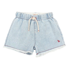 Búho - Fringed Denim Shorts | Light Blue