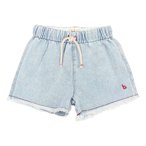 Búho - Fringed Denim Shorts | Light Blue