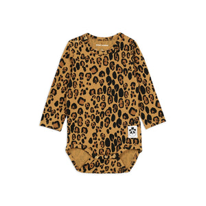 Mini Rodini - Overall mit Leopardenmuster und langen Ärmeln | Beige