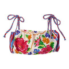 Fabula - Crop Top Çiçekler | Kırmızı