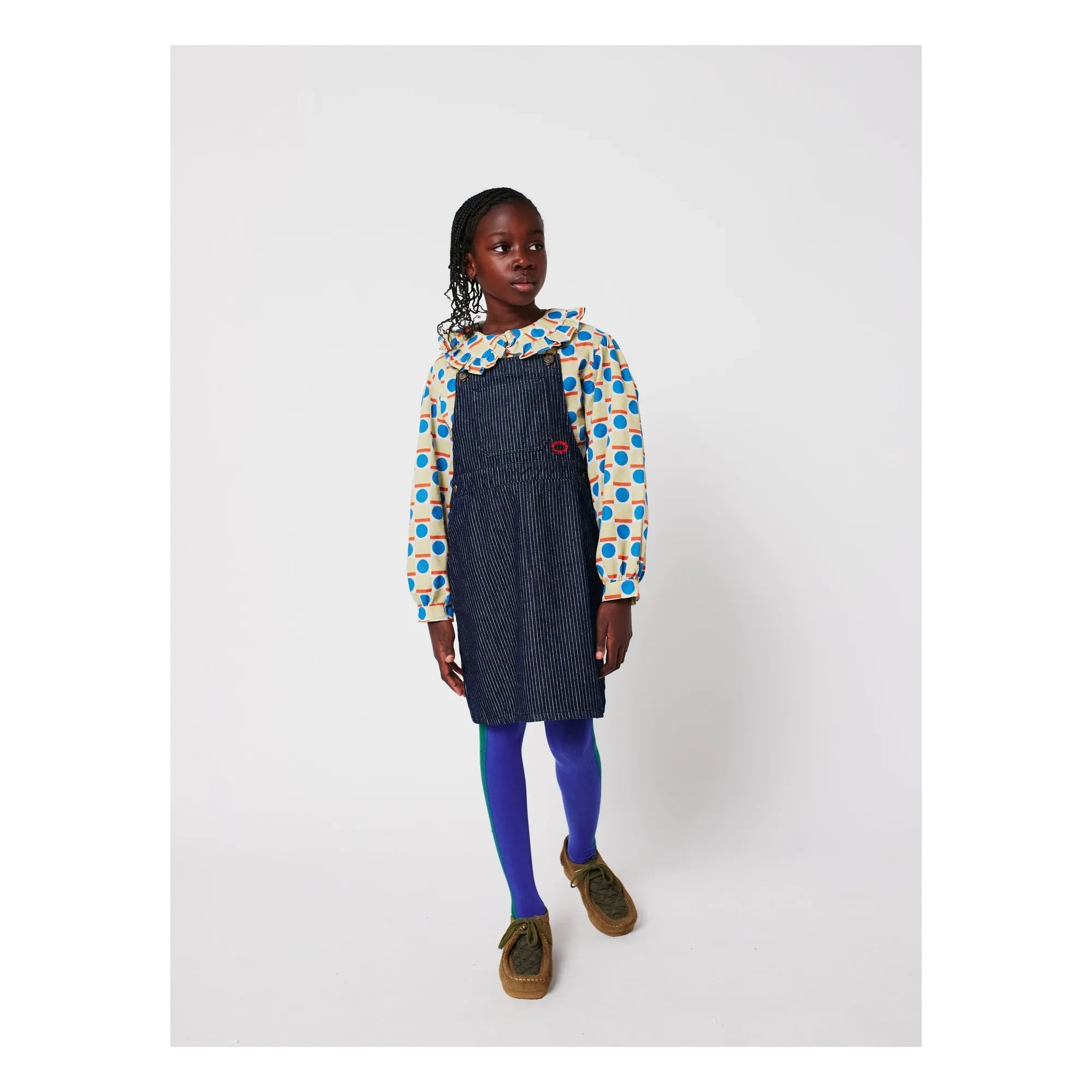 Bobo Choses - Bobo Farbblock Strumpfhose aus Bio-Baumwolle | Blau