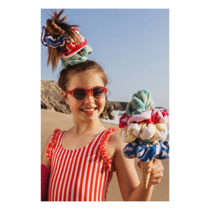 Jera Mini - Chouchou Kareli Terrycloth | Soluk sarı