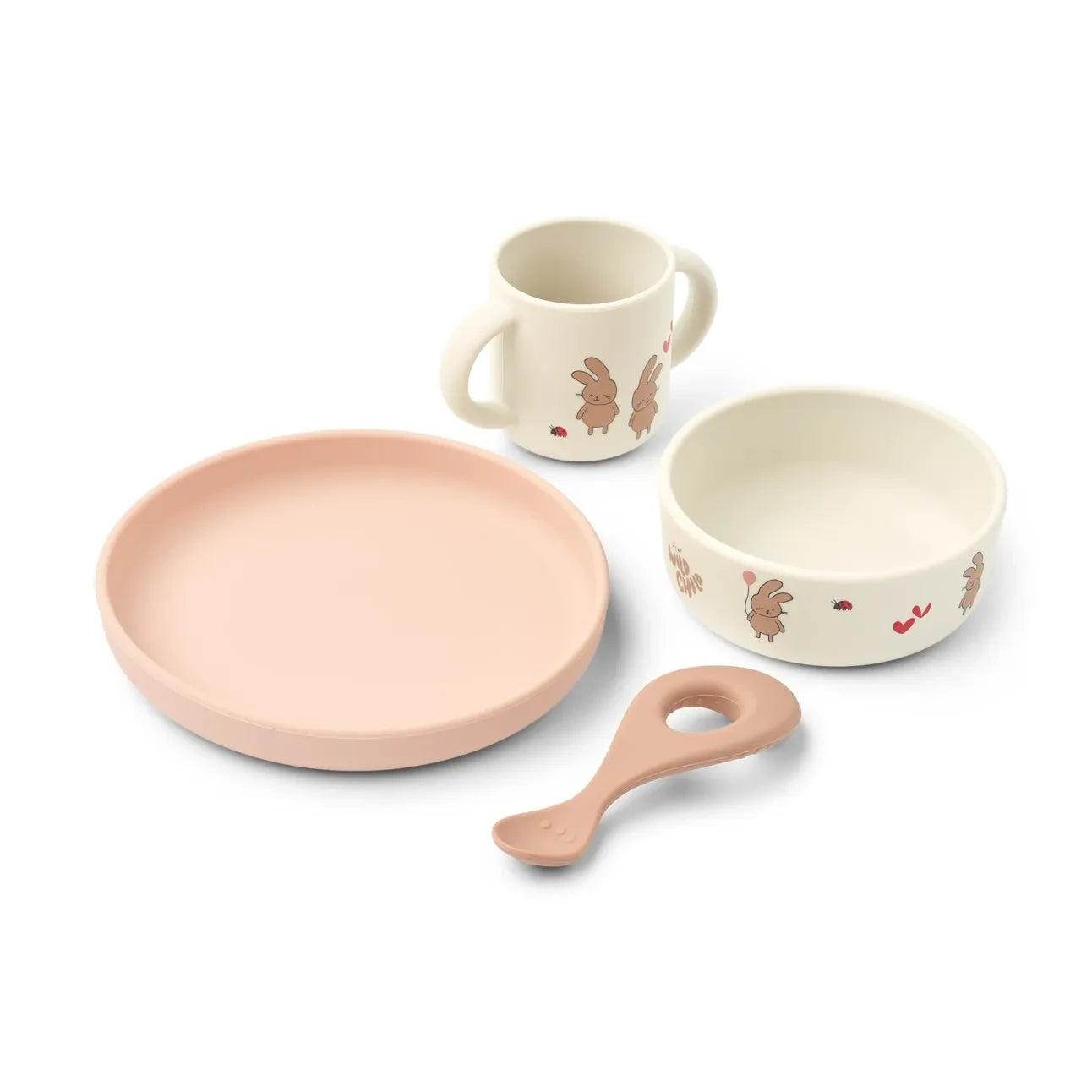 Liewood - Vivi Silicone Mealtime Set - 4-piece Set | Wild child/Rosey