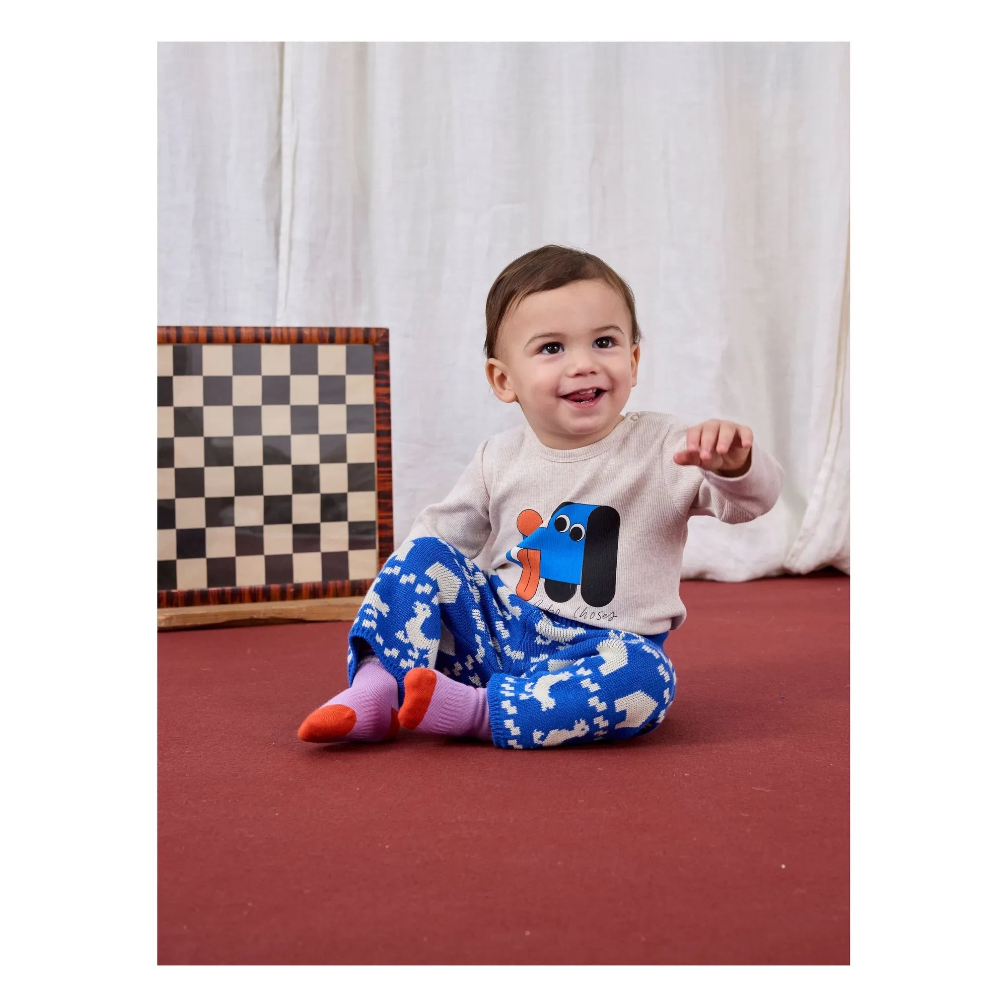 Bobo Choses - Bio-Baumwolle Mesh Farm Hose | Blau