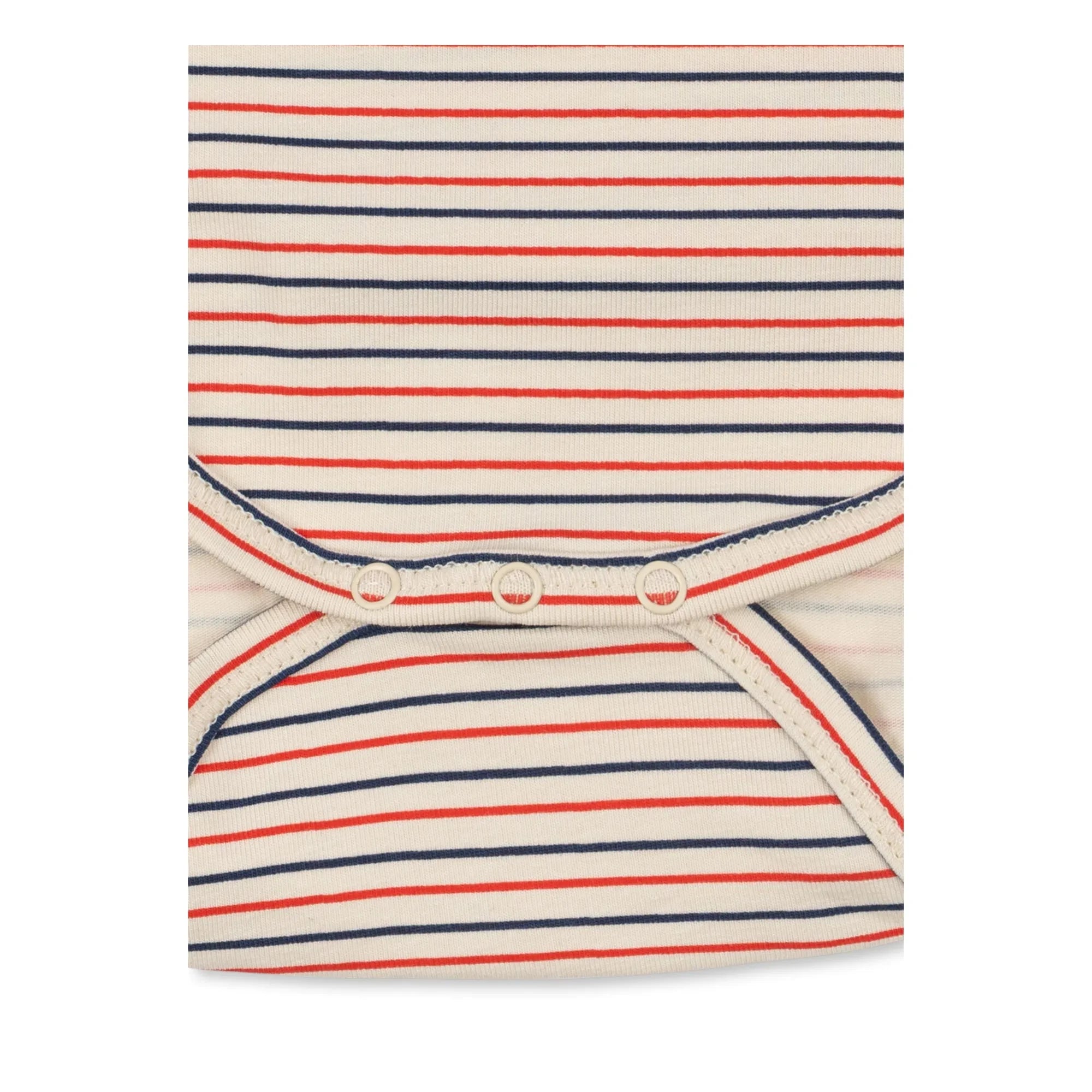 Konges Sløjd - Striped Organic Cotton Long Sleeve Bodysuit | Red