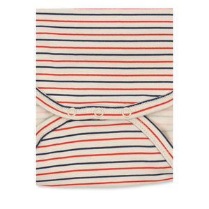 Konges Sløjd - Striped Organic Cotton Long Sleeve Bodysuit | Red